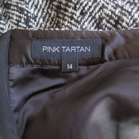 Pink Tartan Herringbone Tweed Skirt - Picture 7 of 8